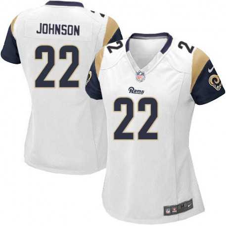 Nike Rams #22 Trumaine Johnson White Alternate Women's Stitched NFL Elite Jersey