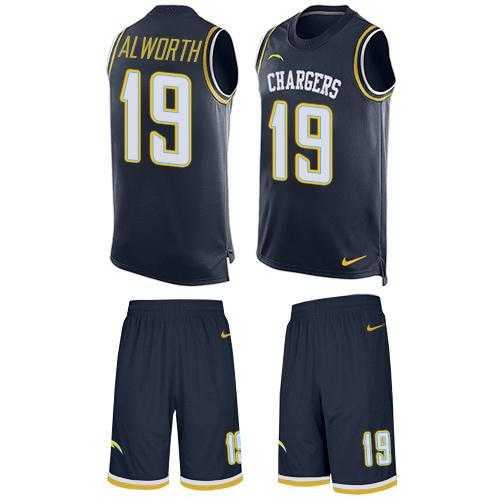 Nike San Diego Chargers #19 Lance Alworth Navy Blue Team Color Men's Stitched NFL Limited Tank Top Suit Jersey