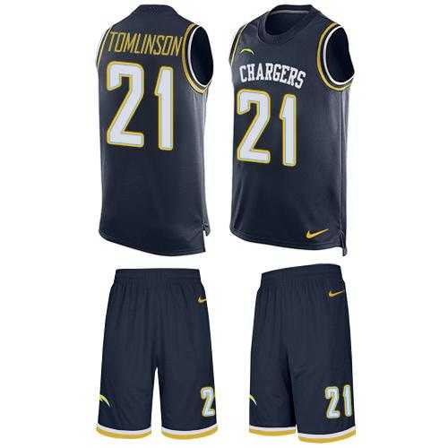Nike San Diego Chargers #21 LaDainian Tomlinson Navy Blue Team Color Men's Stitched NFL Limited Tank Top Suit Jersey