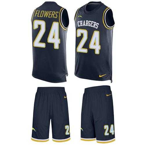 Nike San Diego Chargers #24 Brandon Flowers Navy Blue Team Color Men's Stitched NFL Limited Tank Top Suit Jersey