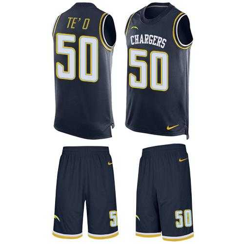 Nike San Diego Chargers #50 Manti Te'o Navy Blue Team Color Men's Stitched NFL Limited Tank Top Suit Jersey