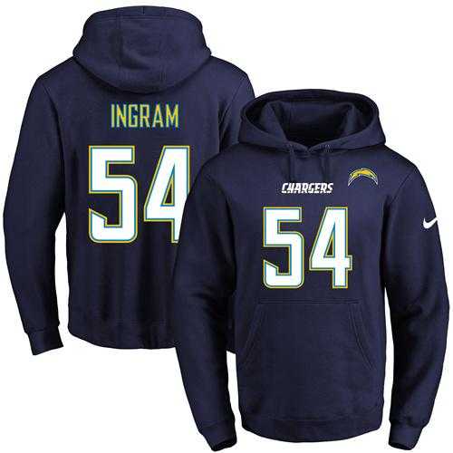 Nike San Diego Chargers #54 Melvin Ingram Navy Blue Name & Number Pullover NFL Hoodie