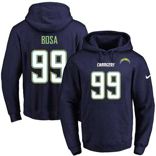 Nike San Diego Chargers #99 Joey Bosa Navy Blue Name & Number Pullover NFL Hoodie