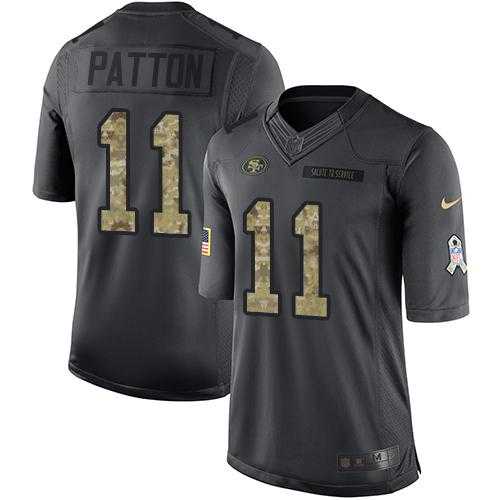 Nike San Francisco 49ers #11 Quinton Patton Black Men's Stitched NFL Limited 2016 Salute to Service Jersey