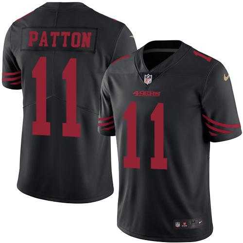 Nike San Francisco 49ers #11 Quinton Patton Black Men's Stitched NFL Limited Rush Jersey