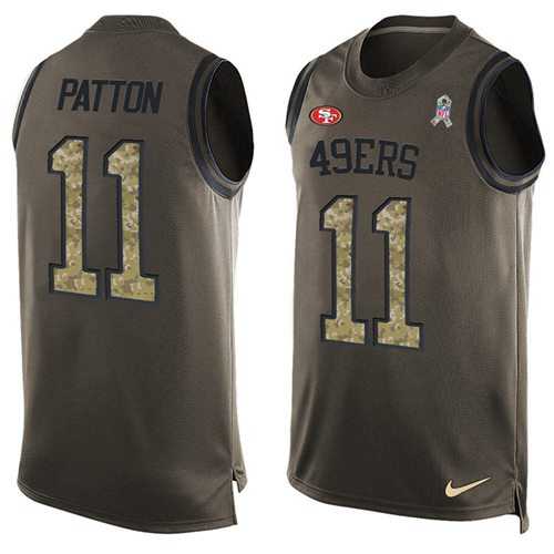 Nike San Francisco 49ers #11 Quinton Patton Green Men's Stitched NFL Limited Salute To Service Tank Top Jersey