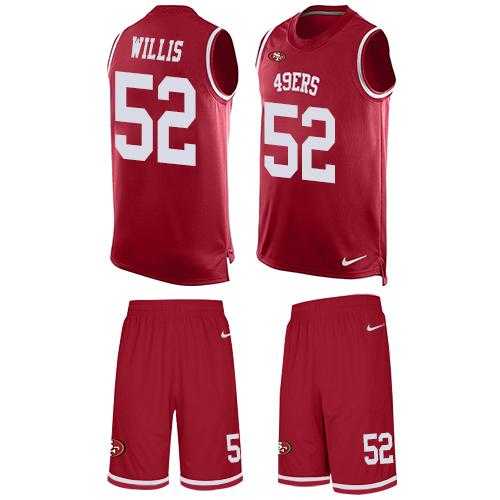 Nike San Francisco 49ers #52 Patrick Willis Red Team Color Men's Stitched NFL Limited Tank Top Suit Jersey
