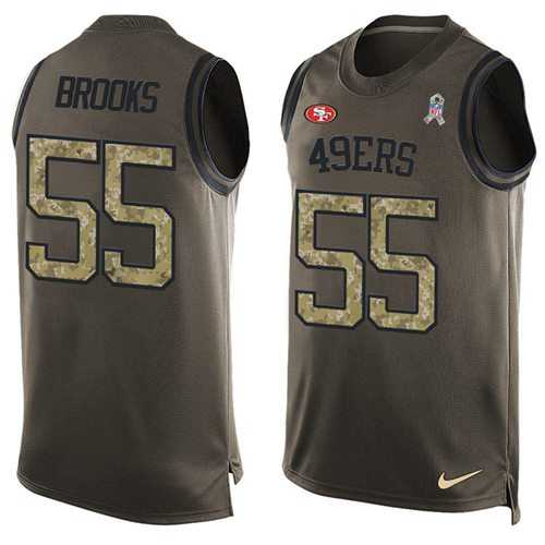 Nike San Francisco 49ers #55 Ahmad Brooks Green Men's Stitched NFL Limited Salute To Service Tank Top Jersey