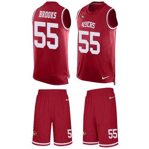 Nike San Francisco 49ers #55 Ahmad Brooks Red Team Color Men's Stitched NFL Limited Tank Top Suit Jersey