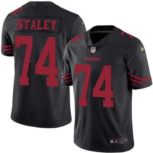 Nike San Francisco 49ers #74 Joe Staley Black Men's Stitched NFL Limited Rush Jersey Nike San Francisco 49ers #74 Joe Staley Black Men's Stitched NFL Limited Rush Jersey