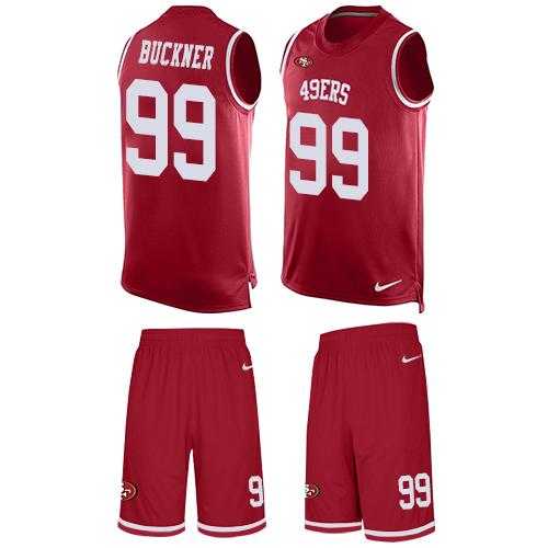 Nike San Francisco 49ers #99 DeForest Buckner Red Team Color Men's Stitched NFL Limited Tank Top Suit Jersey
