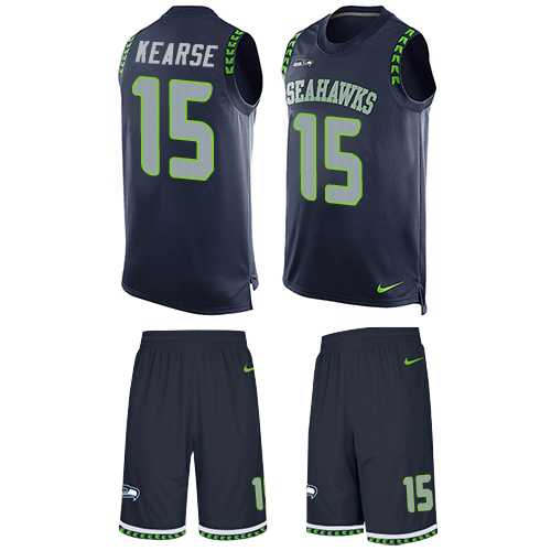 Nike Seattle Seahawks #15 Jermaine Kearse Steel Blue Team Color Men's Stitched NFL Limited Tank Top Suit Jersey