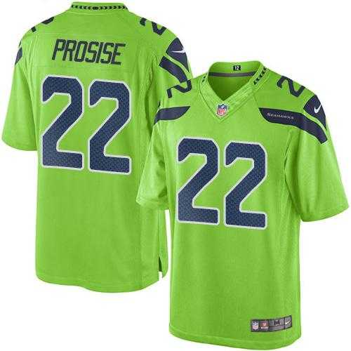 Nike Seattle Seahawks #22 C. J. Prosise Green Men's Stitched NFL Limited Rush Jersey
