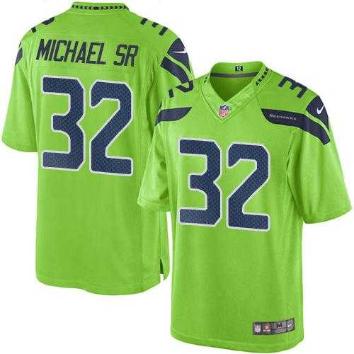 Nike Seattle Seahawks #32 Christine Michael SR Green Men's Stitched NFL Limited Rush Jersey