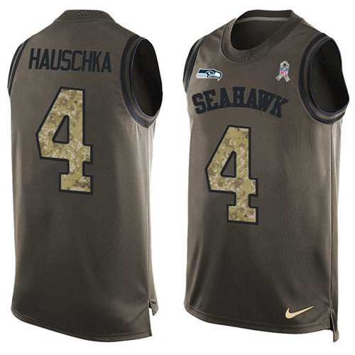 Nike Seattle Seahawks #4 Steven Hauschka Green Men's Stitched NFL Limited Salute To Service Tank Top Jersey