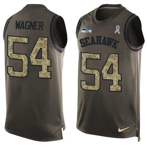 Nike Seattle Seahawks #54 Bobby Wagner Green Men's Stitched NFL Limited Salute To Service Tank Top Jersey