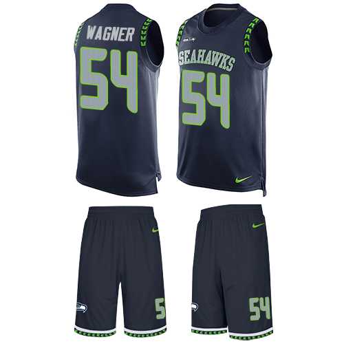 Nike Seattle Seahawks #54 Bobby Wagner Steel Blue Team Color Men's Stitched NFL Limited Tank Top Suit Jersey