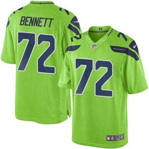 Nike Seattle Seahawks #72 Michael Bennett Green Men's Stitched NFL Limited Rush Jersey