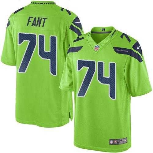 Nike Seattle Seahawks #74 George Fant Green Men's Stitched NFL Limited Rush Jersey