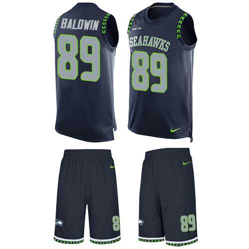 Nike Seattle Seahawks #89 Doug Baldwin Steel Blue Team Color Men's Stitched NFL Limited Tank Top Suit Jersey