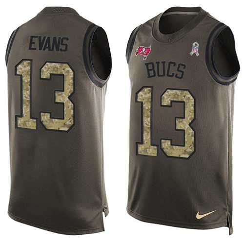 Nike Tampa Bay Buccaneers #13 Mike Evans Green Men's Stitched NFL Limited Salute To Service Tank Top Jersey