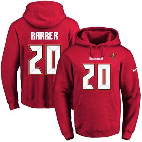 Nike Tampa Bay Buccaneers #20 Ronde Barber Red Name & Number Pullover NFL Hoodie