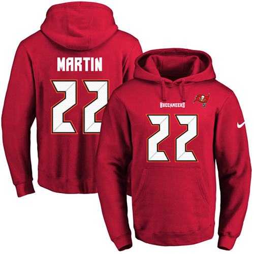 Nike Tampa Bay Buccaneers #22 Doug Martin Red Name & Number Pullover NFL Hoodie