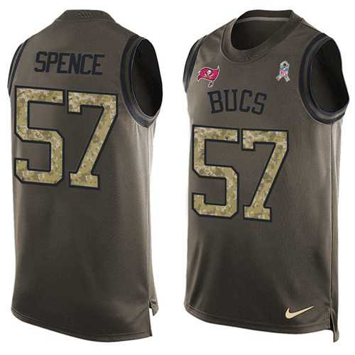 Nike Tampa Bay Buccaneers #57 Noah Spence Green Men's Stitched NFL Limited Salute To Service Tank Top Jersey
