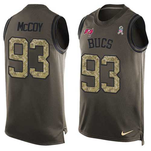 Nike Tampa Bay Buccaneers #93 Gerald McCoy Green Men's Stitched NFL Limited Salute To Service Tank Top Jersey