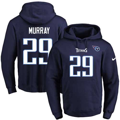 Nike Tennessee Titans #29 DeMarco Murray Navy Blue Name & Number Pullover NFL Hoodie