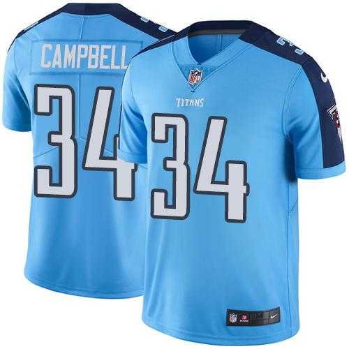 Nike Tennessee Titans #34 Earl Campbell Light Blue Men's Stitched NFL Limited Rush Jersey