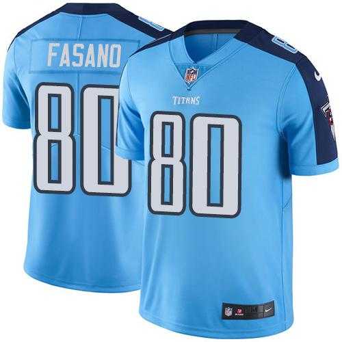 Nike Tennessee Titans #80 Anthony Fasano Light Blue Men's Stitched NFL Limited Rush Jersey