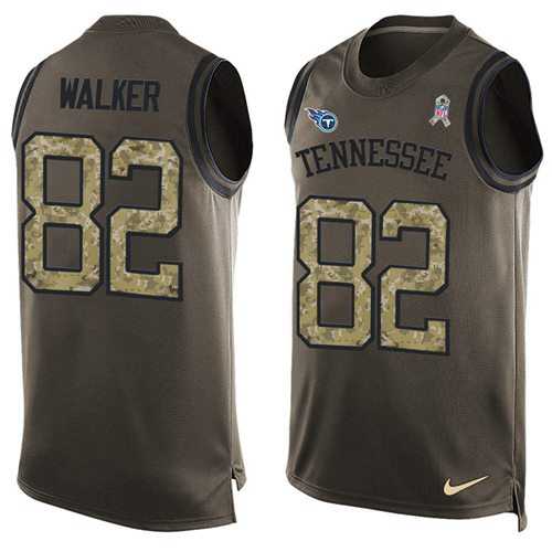 Nike Tennessee Titans #82 Delanie Walker Green Men's Stitched NFL Limited Salute To Service Tank Top Jersey