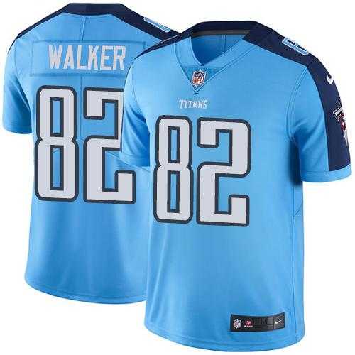 Nike Tennessee Titans #82 Delanie Walker Light Blue Men's Stitched NFL Limited Rush Jersey