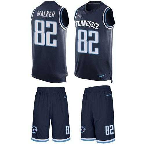 Nike Tennessee Titans #82 Delanie Walker Navy Blue Alternate Men's Stitched NFL Limited Tank Top Suit Jersey