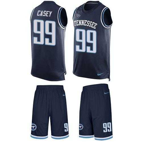 Nike Tennessee Titans #99 Jurrell Casey Navy Blue Alternate Men's Stitched NFL Limited Tank Top Suit Jersey