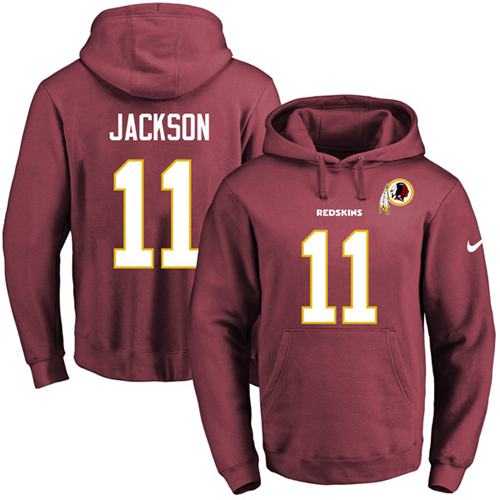 Nike Washington Redskins #11 DeSean Jackson Burgundy Red Name & Number Pullover NFL Hoodie