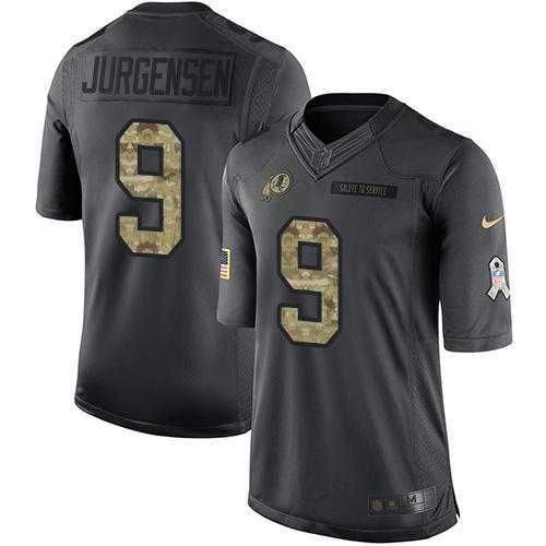 Nike Washington Redskins #9 Sonny Jurgensen Black Men's Stitched NFL Limited 2016 Salute to Service Jersey