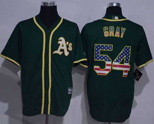 Oakland Athletics #54 Sonny Gray Green USA Flag Fashion Stitched Baseball Jersey
