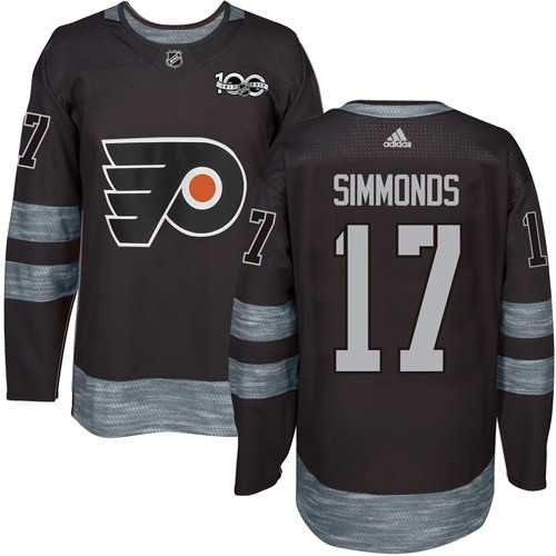 Philadelphia Flyers #17 Wayne Simmonds Black 1917-2017 100th Anniversary Stitched NHL Jersey