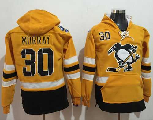 Pittsburgh Penguins #30 Matt Murray Gold Sawyer Hooded Sweatshirt 2017 Stadium Series Stitched NHL Jersey