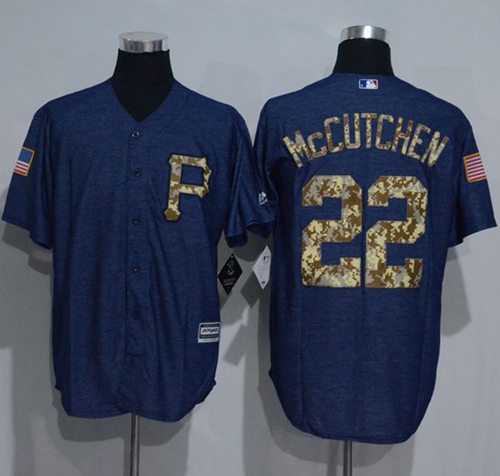 Pittsburgh Pirates #22 Andrew McCutchen Denim Blue Salute to Service Stitched Baseball Jersey