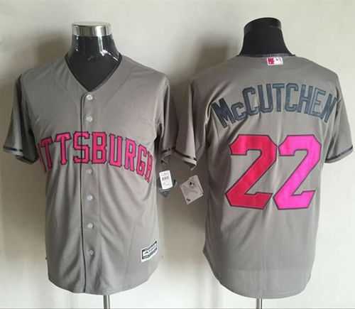 Pittsburgh Pirates #22 Andrew McCutchen Grey New Cool Base 2016 Mother's Day Stitched Baseball Jersey