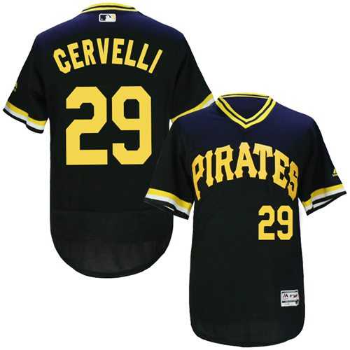 Pittsburgh Pirates #29 Francisco Cervelli Black Flexbase Authentic Collection Cooperstown Stitched Baseball Jersey