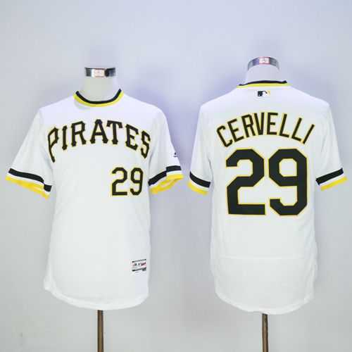 Pittsburgh Pirates #29 Francisco Cervelli White Flexbase Authentic Collection Cooperstown Stitched Baseball Jersey