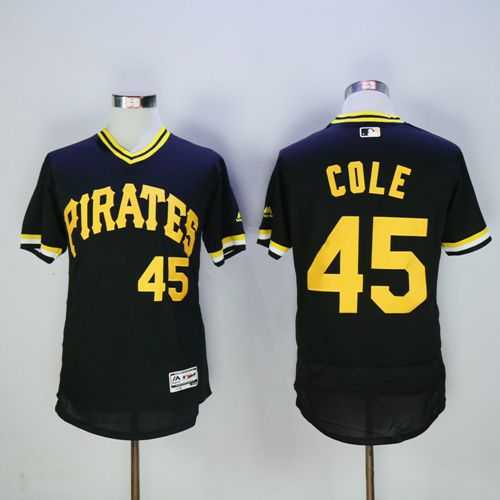 Pittsburgh Pirates #45 Gerrit Cole Black Flexbase Authentic Collection Cooperstown Stitched Baseball Jersey