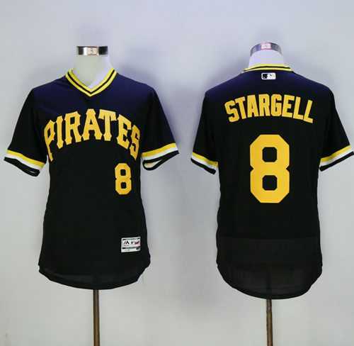 Pittsburgh Pirates #8 Willie Stargell Black Flexbase Authentic Collection Cooperstown Stitched Baseball Jersey