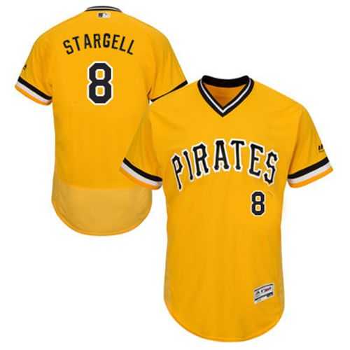 Pittsburgh Pirates #8 Willie Stargell Gold Flexbase Authentic Collection Cooperstown Stitched Baseball Jersey