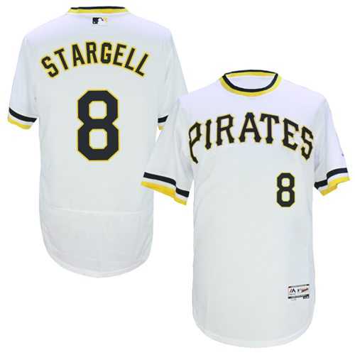 Pittsburgh Pirates #8 Willie Stargell White Flexbase Authentic Collection Cooperstown Stitched Baseball Jersey