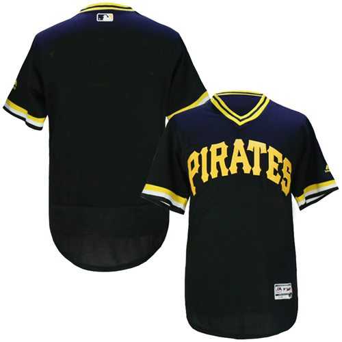 Pittsburgh Pirates Blank Black Flexbase Authentic Collection Cooperstown Stitched Baseball Jersey